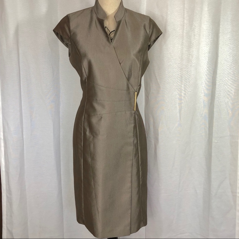 Calvin Klein Midi Mock Wrap Dress🌱